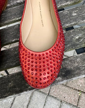 Load image into Gallery viewer, GIUSEPPE ZANOTTI Crystal Embellished Leather Ballet Flats