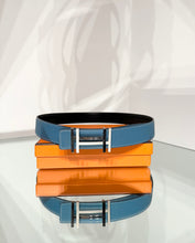 Load image into Gallery viewer, HERMÈS Double H Reversible Leather Belt