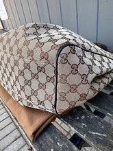 Load image into Gallery viewer, GUCCI Monogram Large Sukyee Canvas Leather Shoulder Bag