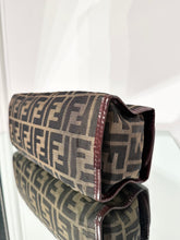 Load image into Gallery viewer, FENDI Vintage Zucca Print Leather Trim Handle Clutch