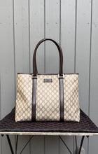 Load image into Gallery viewer, GUCCI Guccissima Canvas Leather Large Handle Shoulder Tote