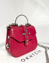 Load image into Gallery viewer, OKHTEIN Red Handle Crossbody Leather Bag