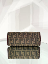 Load image into Gallery viewer, FENDI Vintage Zucca Print Leather Trim Handle Clutch
