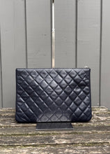 Load image into Gallery viewer, CHANEL Classic Large Caviar Leather Pouch Clutch