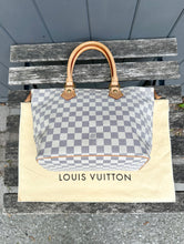Load image into Gallery viewer, LOUIS VUITTON Damier Azur Canvas Saleya PM Bag
