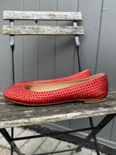 Load image into Gallery viewer, GIUSEPPE ZANOTTI Crystal Embellished Leather Ballet Flats