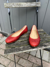 Load image into Gallery viewer, GIUSEPPE ZANOTTI Crystal Embellished Leather Ballet Flats