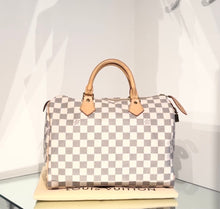 Load image into Gallery viewer, LOUIS VUITTON Damier Azur Canvas Speedy 35