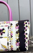 Load image into Gallery viewer, EMILIO PUCCI Vintage Floral Print Canvas Leather Top Handle Tote