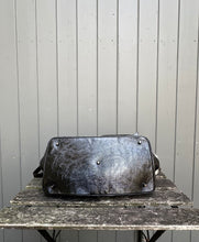 Load image into Gallery viewer, BURBERRY Black Grey Check Nylon Patent Leather Handle Shoulder Bag