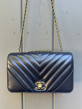 Load image into Gallery viewer, CHANEL Mini Chevron Statement Flap Calfskin Bag