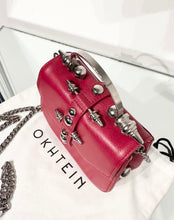 Load image into Gallery viewer, OKHTEIN Red Handle Crossbody Leather Bag