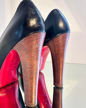 Load image into Gallery viewer, CHRISTIAN LOUBOUTIN Leather Peep-Toe High Heel Pumps