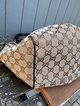 Load image into Gallery viewer, GUCCI Monogram Large Sukyee Canvas Leather Shoulder Bag