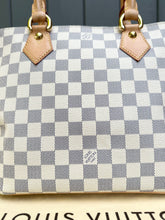 Load image into Gallery viewer, LOUIS VUITTON Damier Azur Canvas Saleya PM Bag