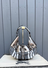 Load image into Gallery viewer, BURBERRY Vintage Canvas Leather Warrior Drawstring Hobo Shoulder Bag