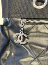 Load image into Gallery viewer, CHANEL Paris Biarritz Black Nylon Canvas Large Tote