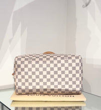 Load image into Gallery viewer, LOUIS VUITTON Damier Azur Canvas Speedy 35