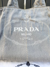 Load image into Gallery viewer, PRADA Large Canada Logo Canvas Shopping Tote