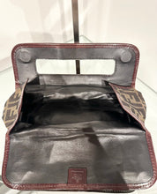 Load image into Gallery viewer, FENDI Vintage Zucca Print Leather Trim Handle Clutch