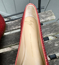 Load image into Gallery viewer, GIUSEPPE ZANOTTI Crystal Embellished Leather Ballet Flats