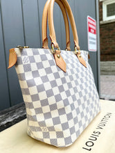 Load image into Gallery viewer, LOUIS VUITTON Damier Azur Canvas Saleya PM Bag