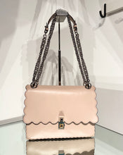 Load image into Gallery viewer, FENDI Kan I Medium Scalloped Handle Shoulder Crossbody Leather Bag