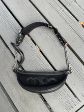 Load image into Gallery viewer, JIMMY CHOO Faye Logo Leather Mesh Belt Bag