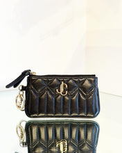 Load image into Gallery viewer, JIMMY CHOO Quilted Leather Key Coin Pouch