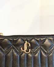 Load image into Gallery viewer, JIMMY CHOO Quilted Leather Key Coin Pouch