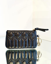Load image into Gallery viewer, JIMMY CHOO Quilted Leather Key Coin Pouch