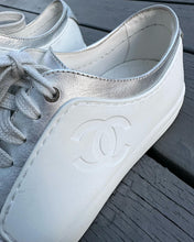 Load image into Gallery viewer, CHANEL Leather Rubber CC Logo Low Top Sneakers