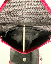 Load image into Gallery viewer, YVES SAINT LAURENT Vintage Red Leather Woven Coated Canvas Crossbody Bag