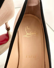 Load image into Gallery viewer, CHRISTIAN LOUBOUTIN Coated Canvas Kitten Heel Pumps