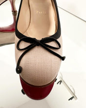 Load image into Gallery viewer, CHRISTIAN LOUBOUTIN Coated Canvas Kitten Heel Pumps