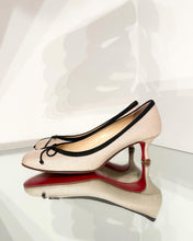 Load image into Gallery viewer, CHRISTIAN LOUBOUTIN Coated Canvas Kitten Heel Pumps