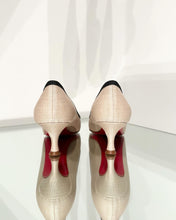 Load image into Gallery viewer, CHRISTIAN LOUBOUTIN Coated Canvas Kitten Heel Pumps