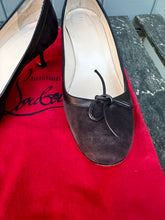 Load image into Gallery viewer, CHRISTIAN LOUBOUTIN Kitten Heel Suede Leather Pumps