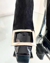 Load image into Gallery viewer, ROGER VIVIER Patent Leather Suede Ankle Boots
