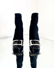 Load image into Gallery viewer, ROGER VIVIER Patent Leather Suede Ankle Boots
