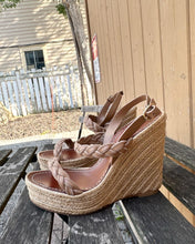 Load image into Gallery viewer, VALENTINO GARAVANI Espadrille Wedge Sandals