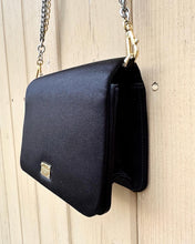 Load image into Gallery viewer, DOLCE & GABBANA Satin Crystal Chain Embellished Strap Evening Shoulder Bag