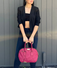 Load image into Gallery viewer, BURBERRY Small Orchard Embossed Leather Bowling Bag