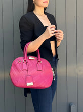 Load image into Gallery viewer, BURBERRY Small Orchard Embossed Leather Bowling Bag