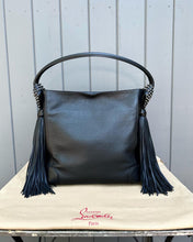 Load image into Gallery viewer, CHRISTIAN LOUBOUTIN Eloise Spiked Fringed Leather Hobo Bag