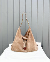 Load image into Gallery viewer, LANVIN Suede Large Slouchy Hobo Bag
