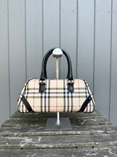 Load image into Gallery viewer, BURBERRY Nova Check Coated Canvas Leather Handle Bag