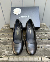 Load image into Gallery viewer, CHANEL Pearl Embellished Lambskin Leather High Heel Pumps