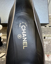 Load image into Gallery viewer, CHANEL Pearl Embellished Lambskin Leather High Heel Pumps