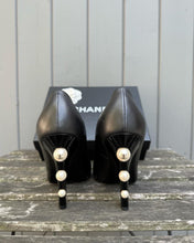Load image into Gallery viewer, CHANEL Pearl Embellished Lambskin Leather High Heel Pumps